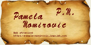Pamela Momirović vizit kartica